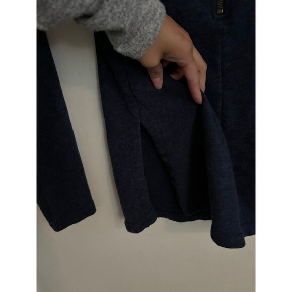 J.Crew Sweatshirt Women's Small Navy Long Sleeve Fleece Pullover Round Neck - Picture 7 of 9